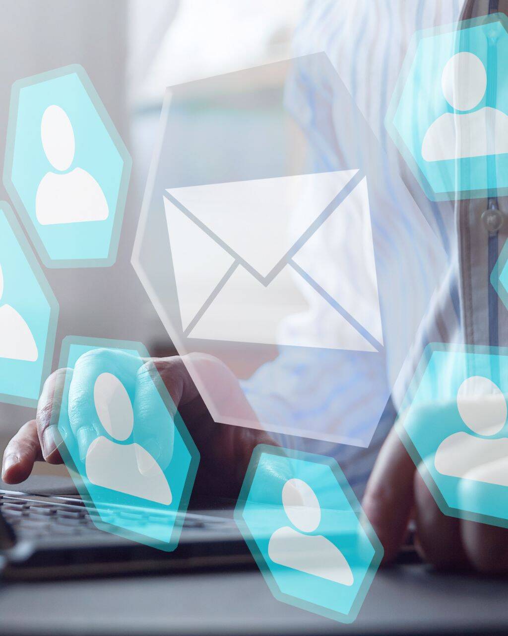 banner-with-a-newsletter-and-people-receiving-it